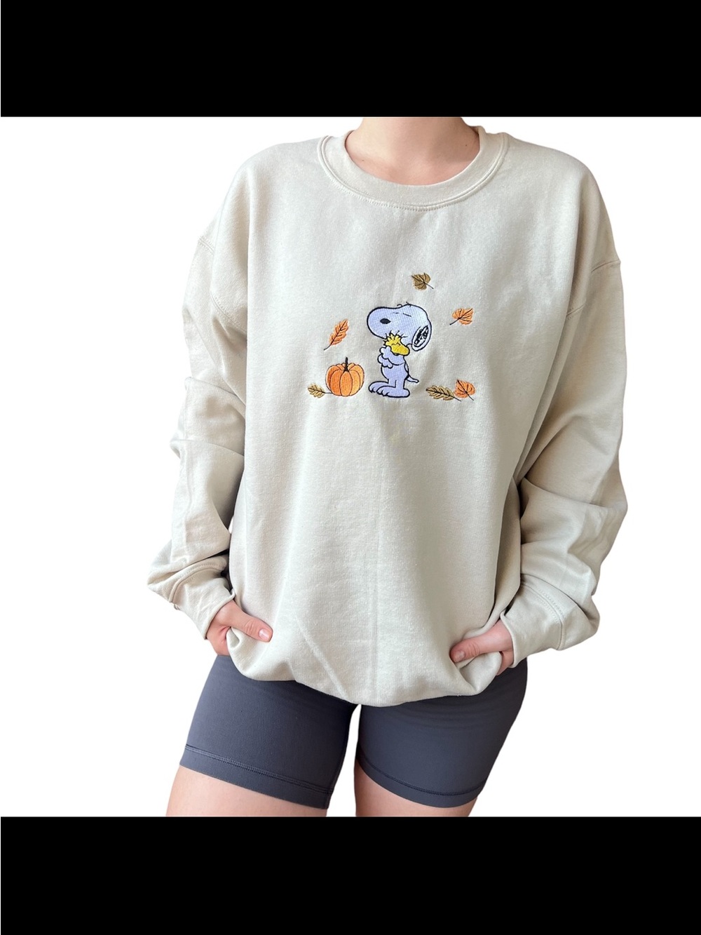 Snoopy Embroidered Sweatshirt